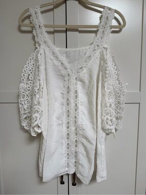 White Off Shoulder Top NWOT